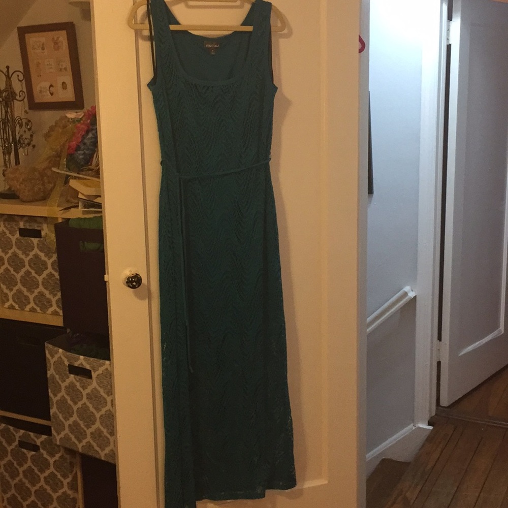 Aqua blue dress Roz & Ali maxi 16